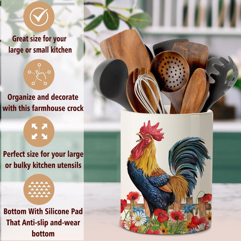 pinata utensil holder in use with wooden spoons showing quick access benefit