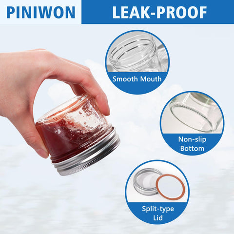 PINIWON jars filled with jam demonstrating portioning and visibility