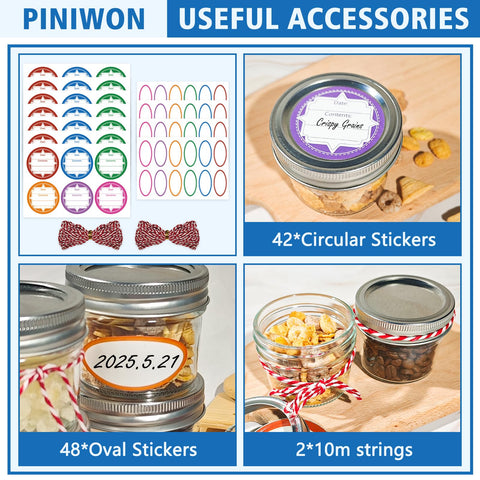PINIWON jars used as wedding favors showing attractive presentation
