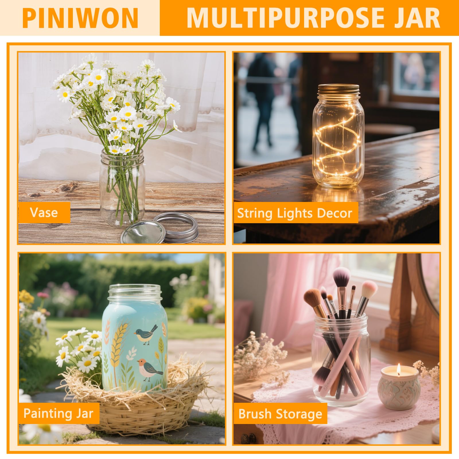 PINIWON jar next to hand showing 12 oz scale for easy portioning
