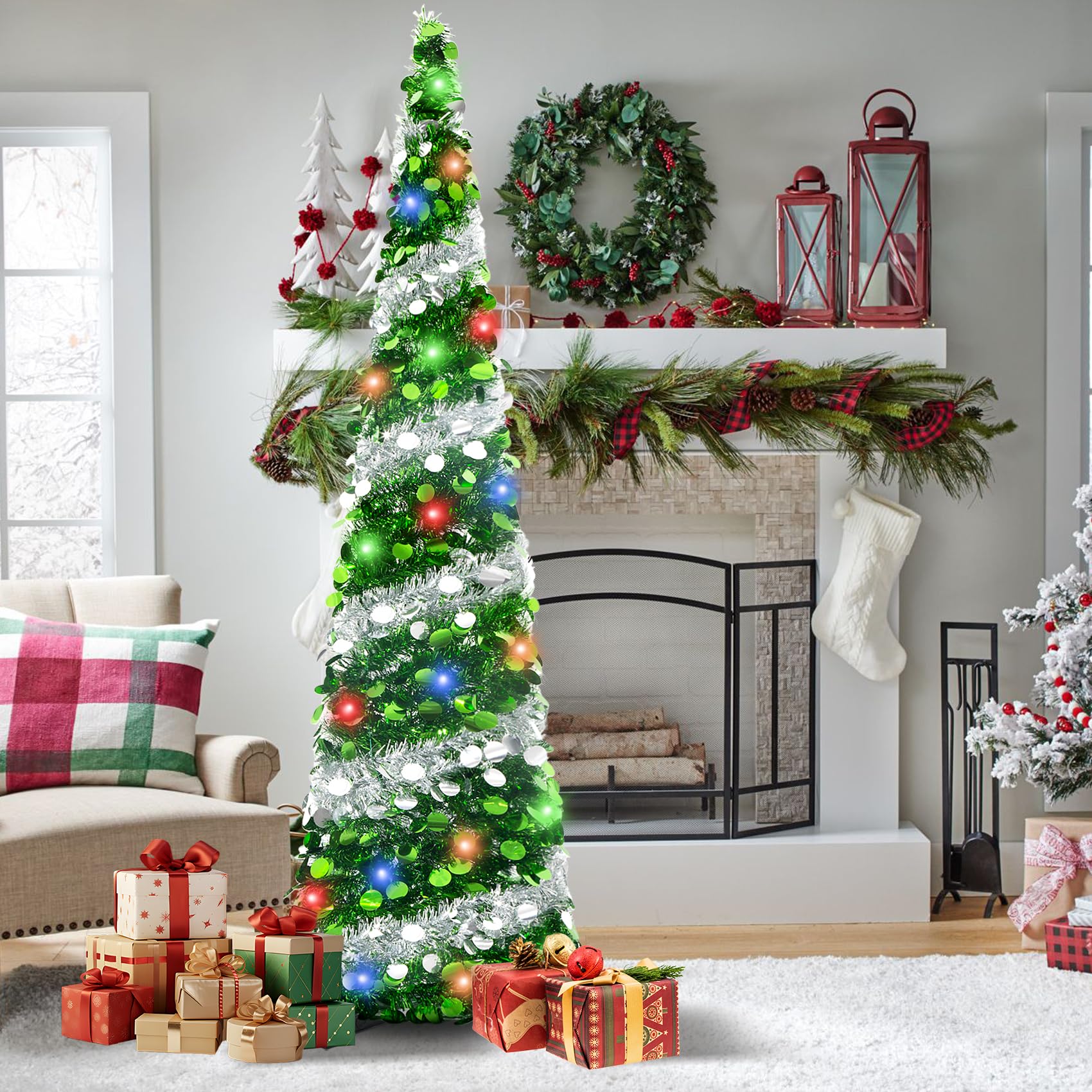 Pinkswan collapsed tree folded flat for compact storage and easy transport