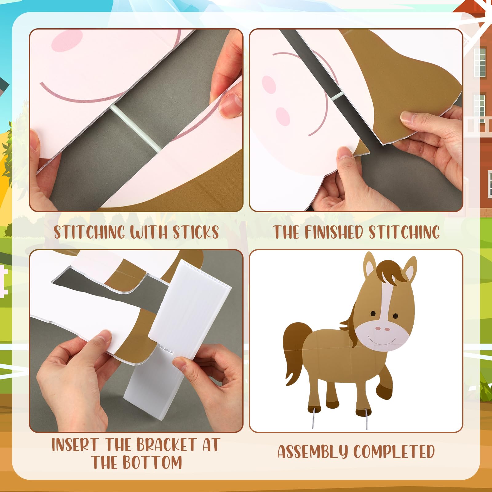 Pinkunn full five-animal set grouped to show coordinated farm theme