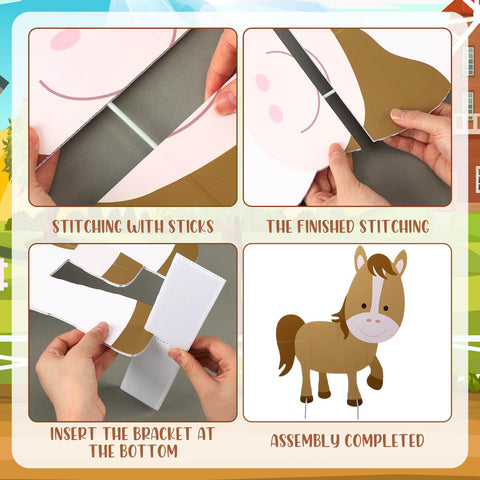 Pinkunn full five-animal set grouped to show coordinated farm theme