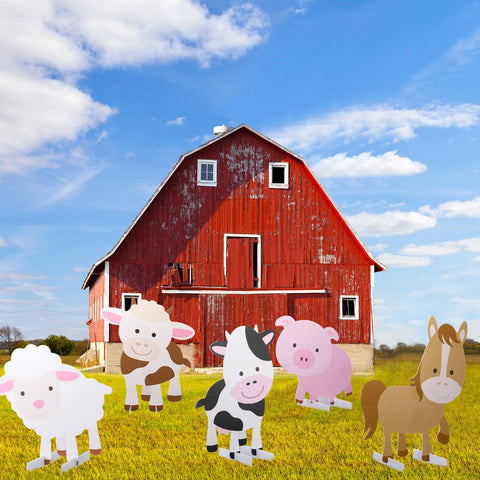 Pinkunn yard display with balloons illustrating outdoor party charm