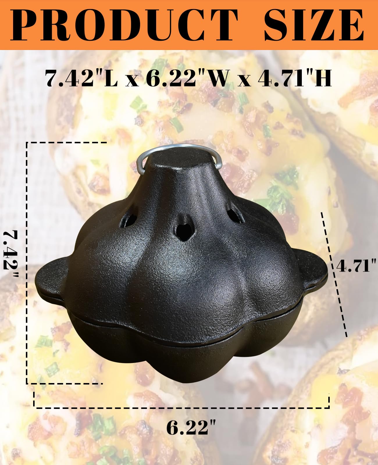 Pinra interior texture and seasoning visible, promoting nonstick cooking and flavor development benefit