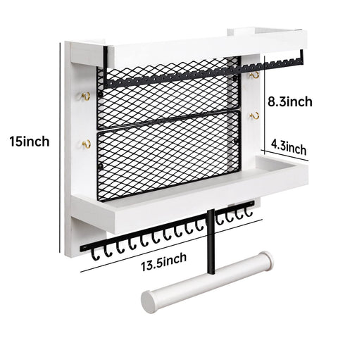 Pinzoveco bracelet rod and mesh pockets showing bracelet display and small-item safety