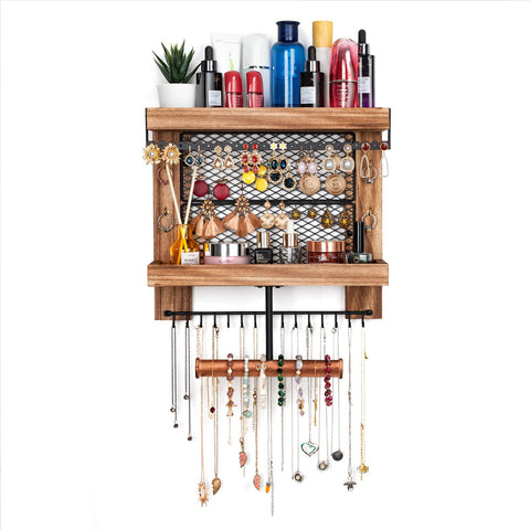 Pinzoveco top row with earring holes and notches for organized, tangle-free placement