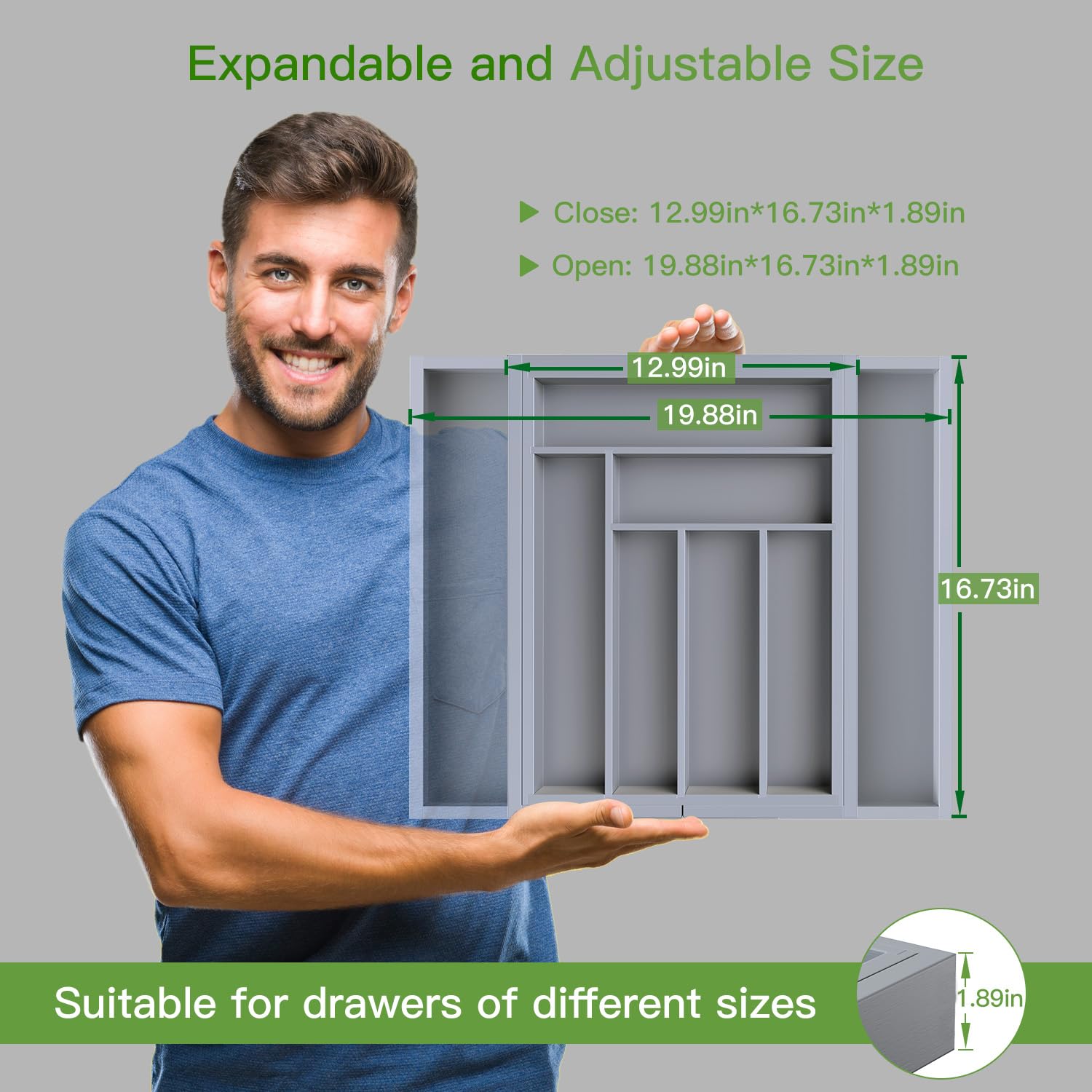 Pipishell compartments filled with utensils showing organized access benefit
