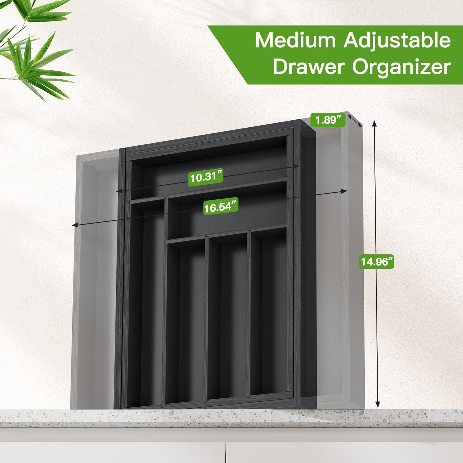 Pipishell expanded width demonstrating adjustable fit for various drawers benefit flexible storage