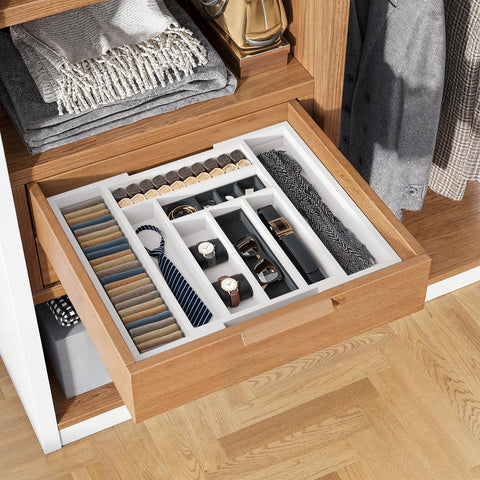 Pipishell installed inside drawer with utensils and gadgets for clutter-free organization benefit