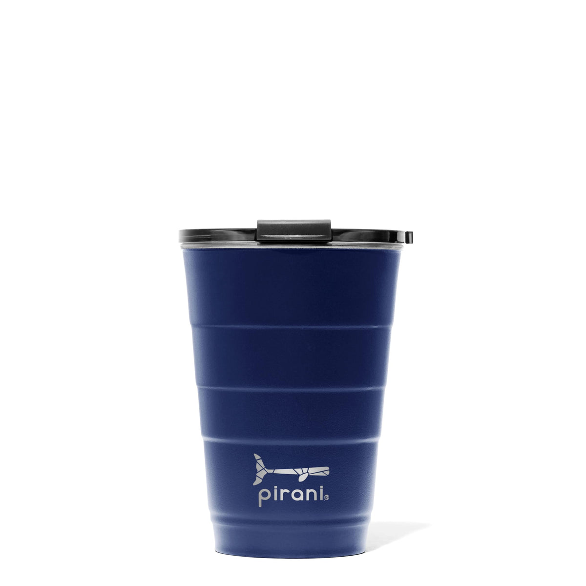 Pirani 16oz tumbler front showing navy finish and sleek look