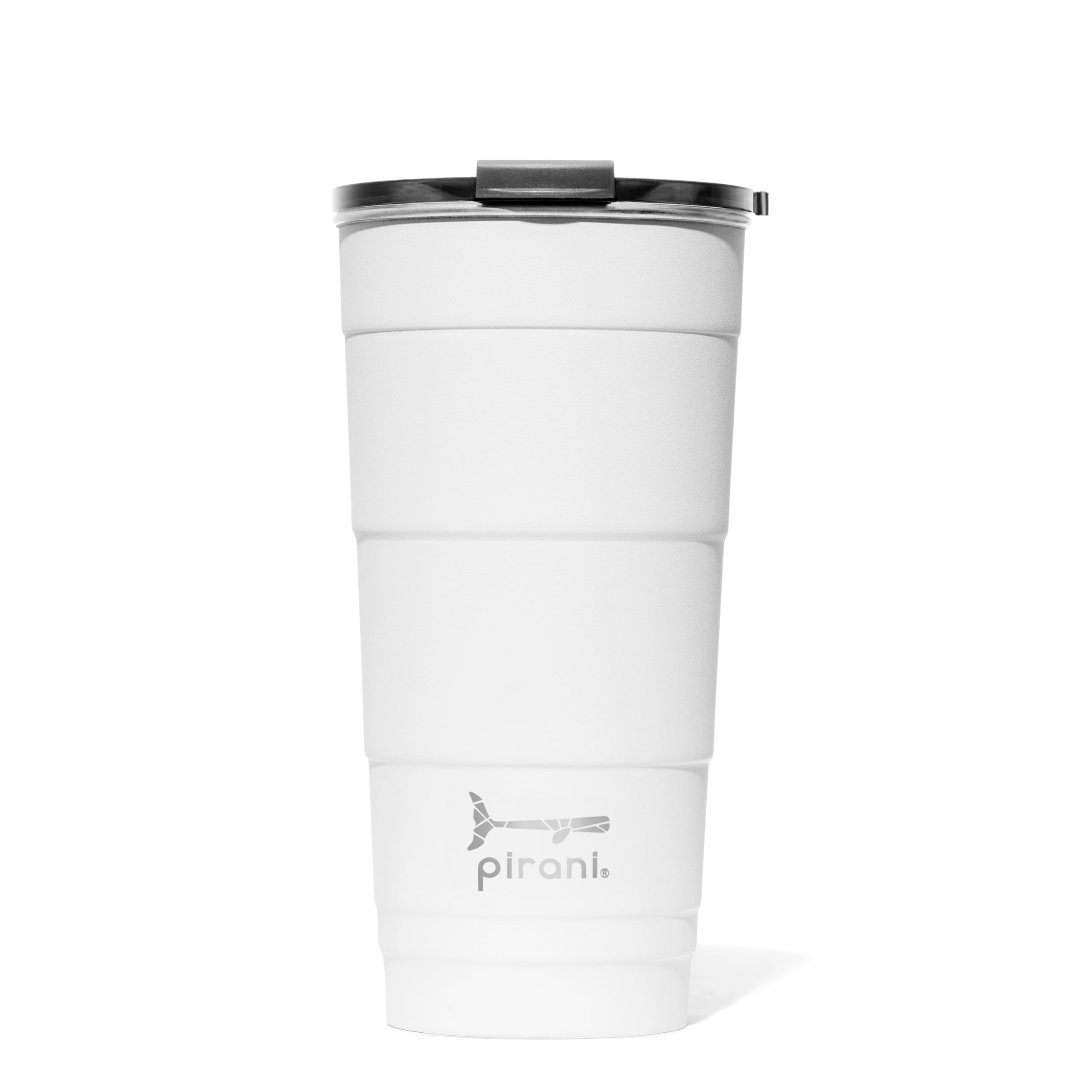 Pirani 26oz tumbler front view showing sleek finish and capacity benefit