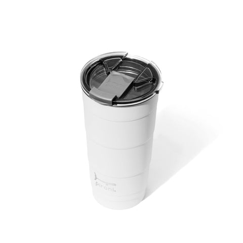 Pirani lid thread close-up highlighting airtight seal and spill protection