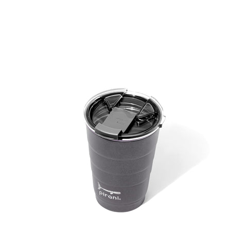Pirani threaded screw-on lid close-up showing secure seal and easy twist