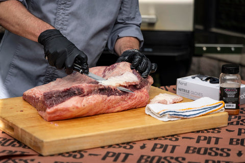 PIT BOSS carving brisket in use demonstrating control and consistent slicing