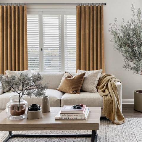 Pitalk view of back tabs hung for pleated styling and elegant window framing advantage