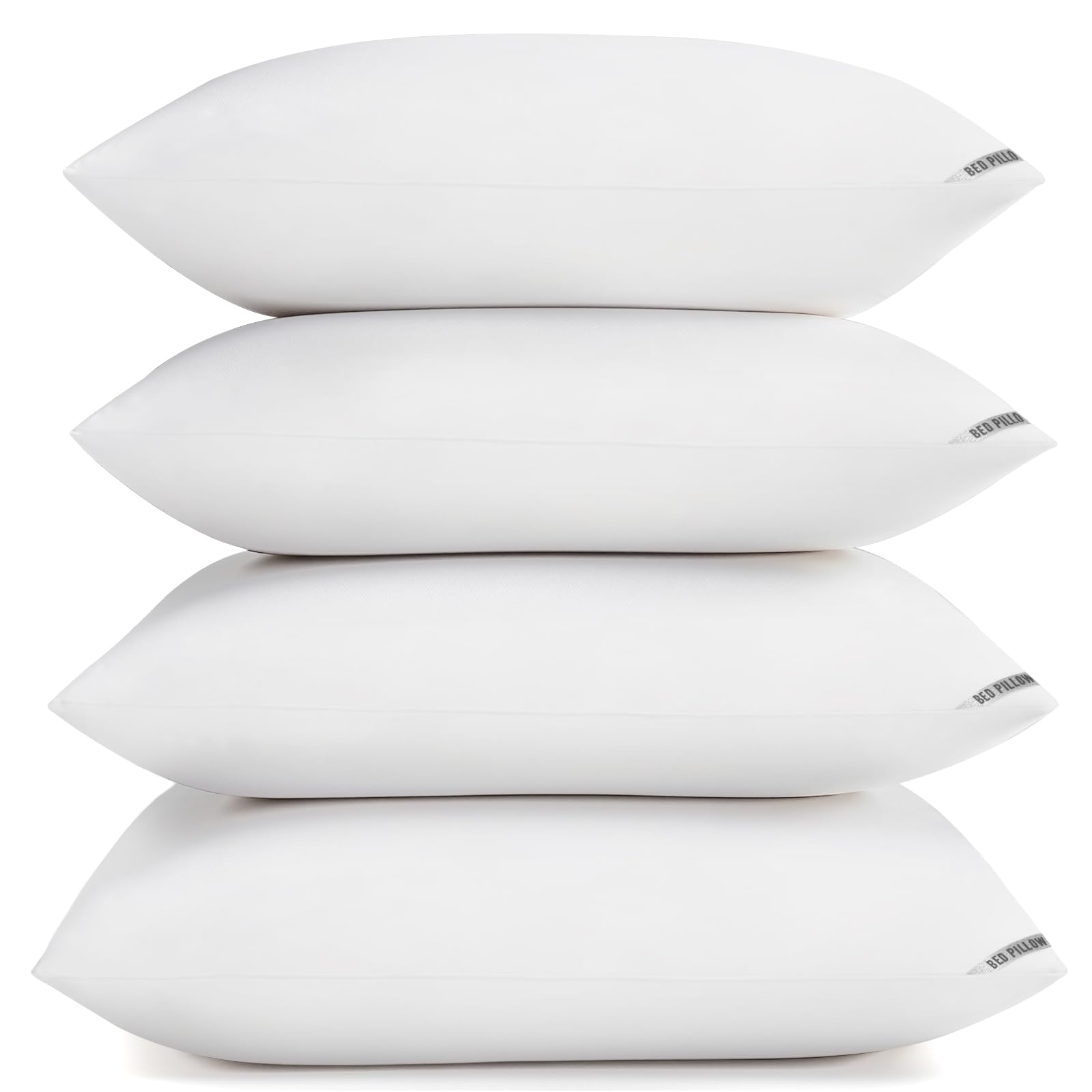 Piwaal front packaging showing four pillows, highlights hotel-style comfort