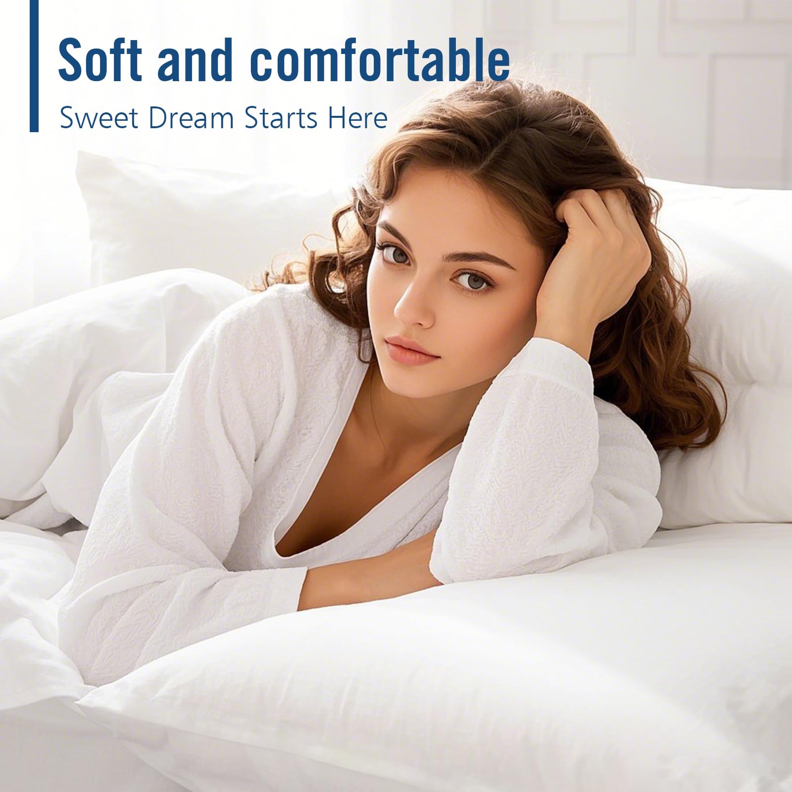 Piwaal side profile showing pillow loft, helps visualize support level