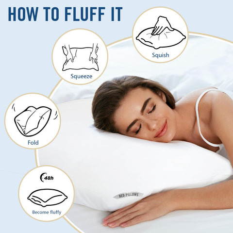 Piwaal vacuum-packed pillow being unboxed, shows easy recovery process