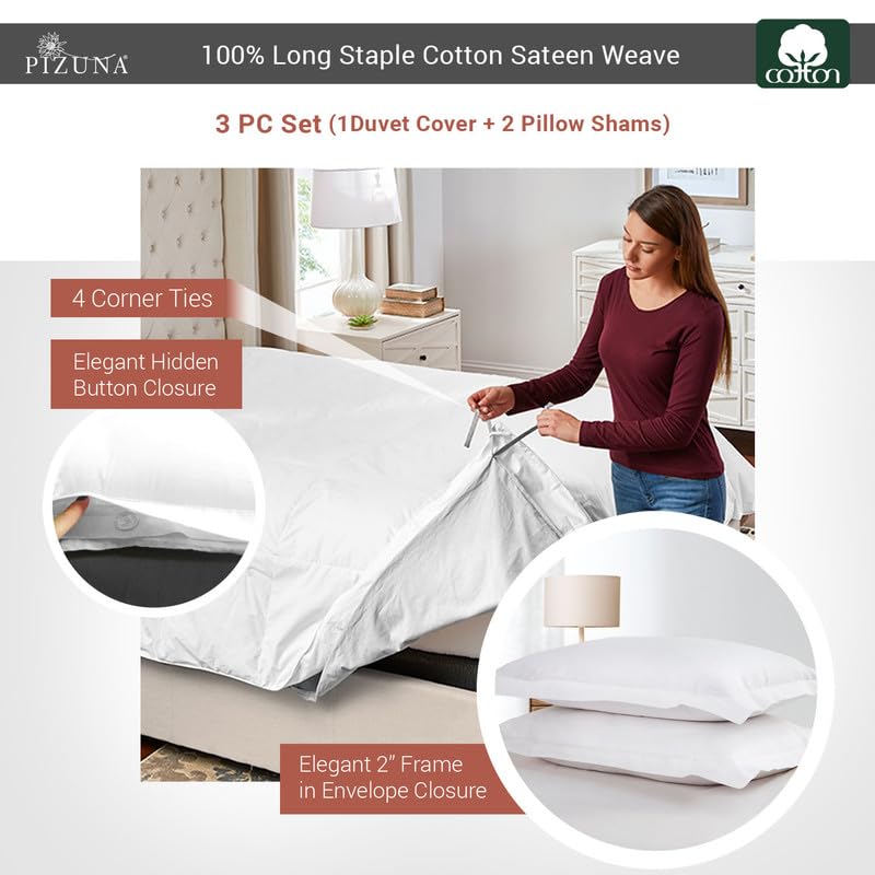 Pizuna interior corner tie detail securing duvet insert for even stay-in-place comfort