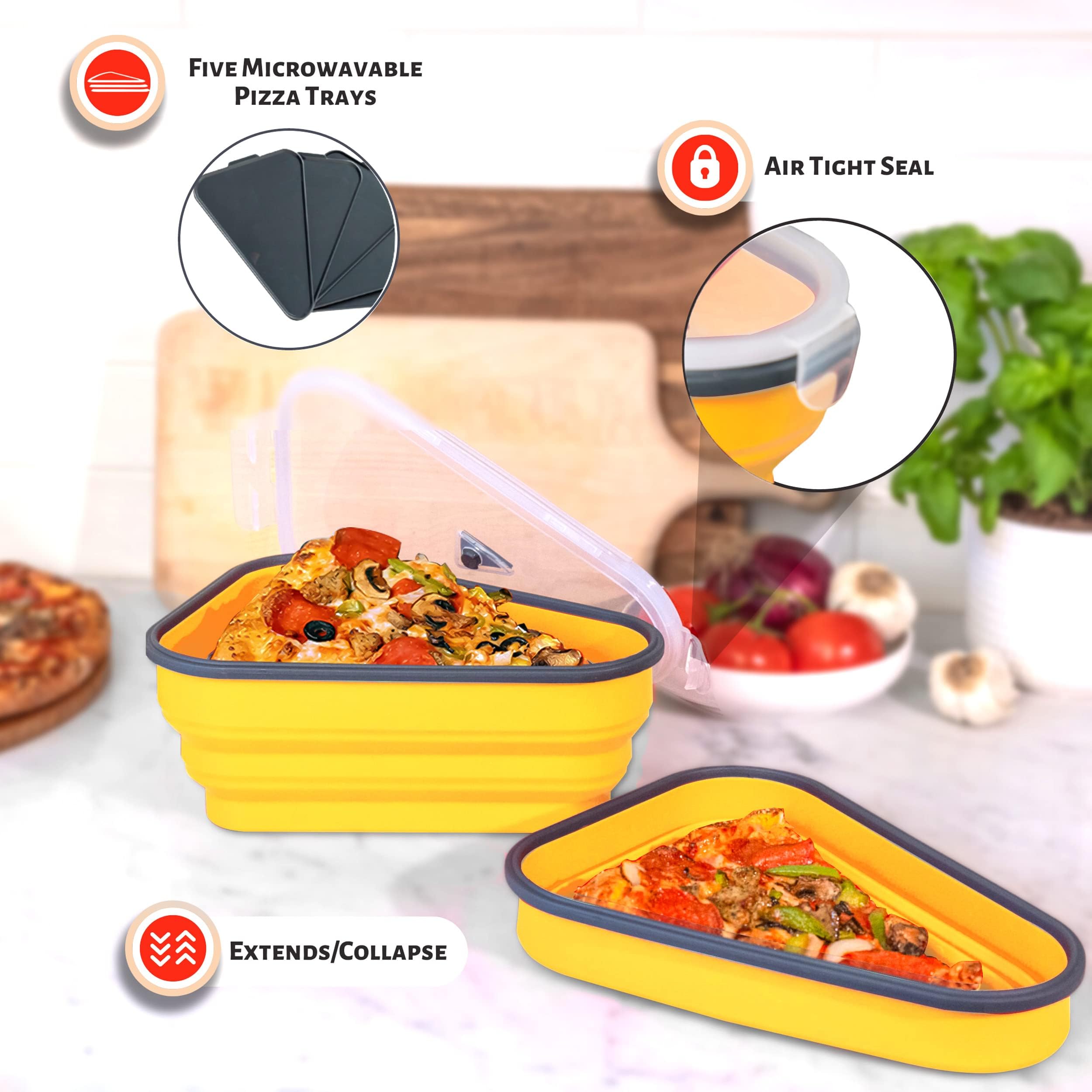 PIZZA PACK airtight lid seal detail preserving freshness longer