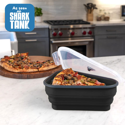 PIZZA PACK lid vent close-up to show condensation control and fresher slices