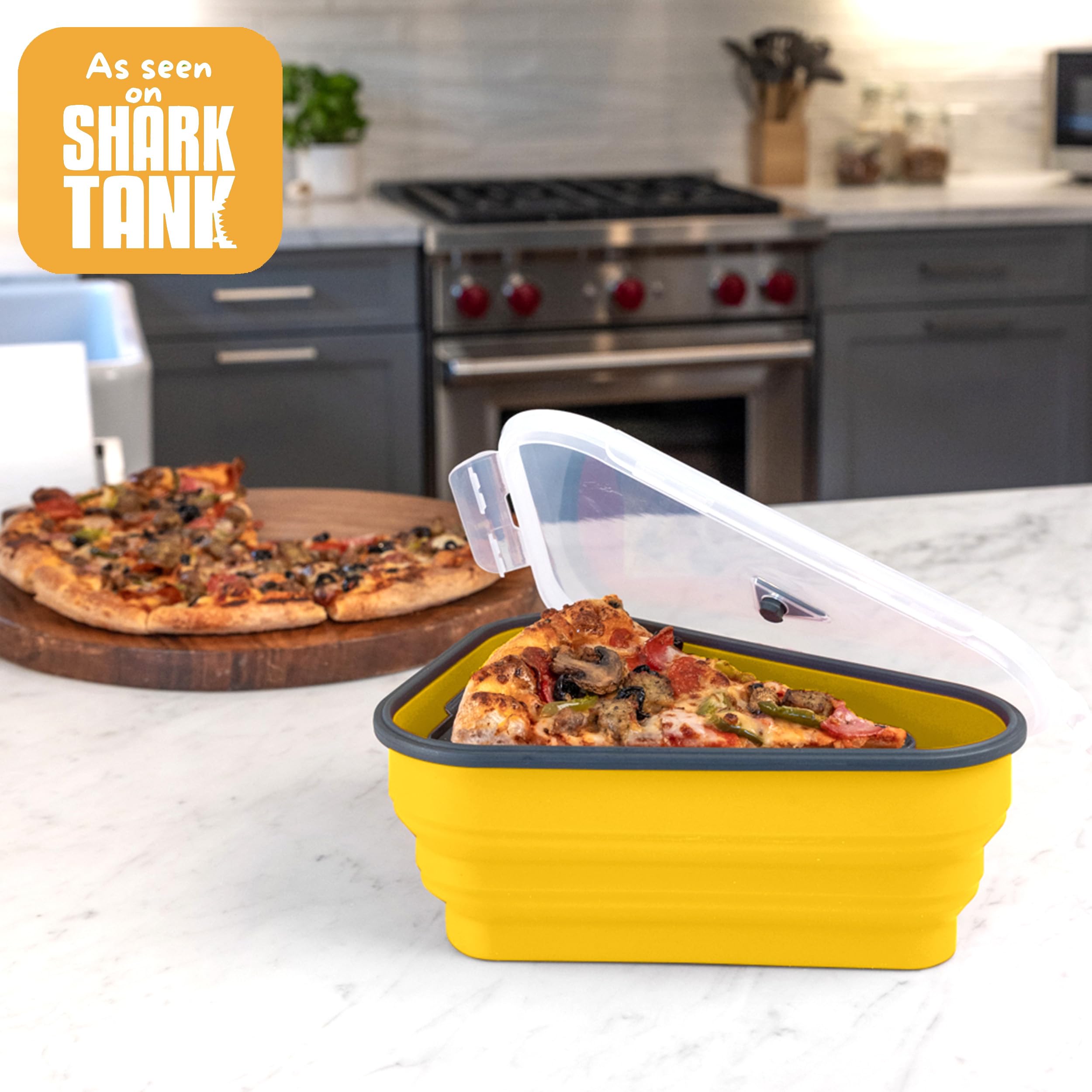 PIZZA PACK microwave tray close-up for single-slice reheating convenience