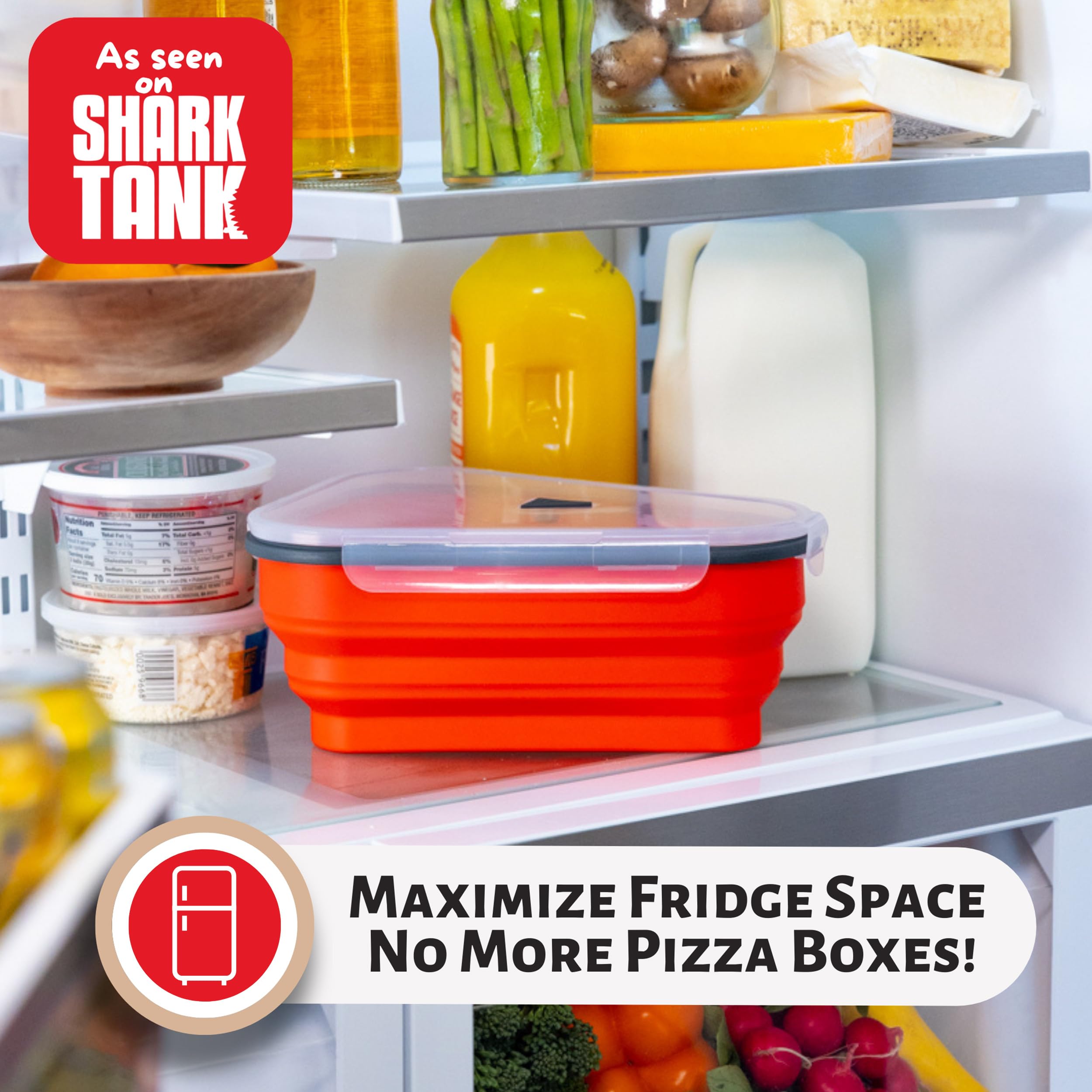 PIZZA PACK open with five trays showing reheatable single-slice plates