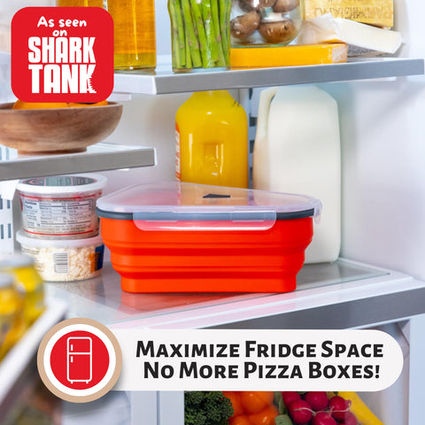 PIZZA PACK open with five trays showing reheatable single-slice plates