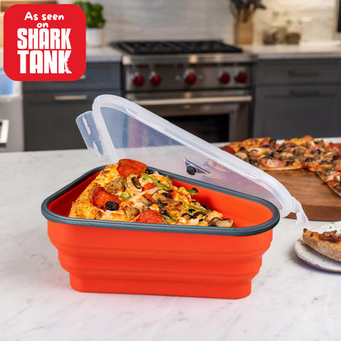 PIZZA PACK vent detail illustrating steam release to prevent soggy slices