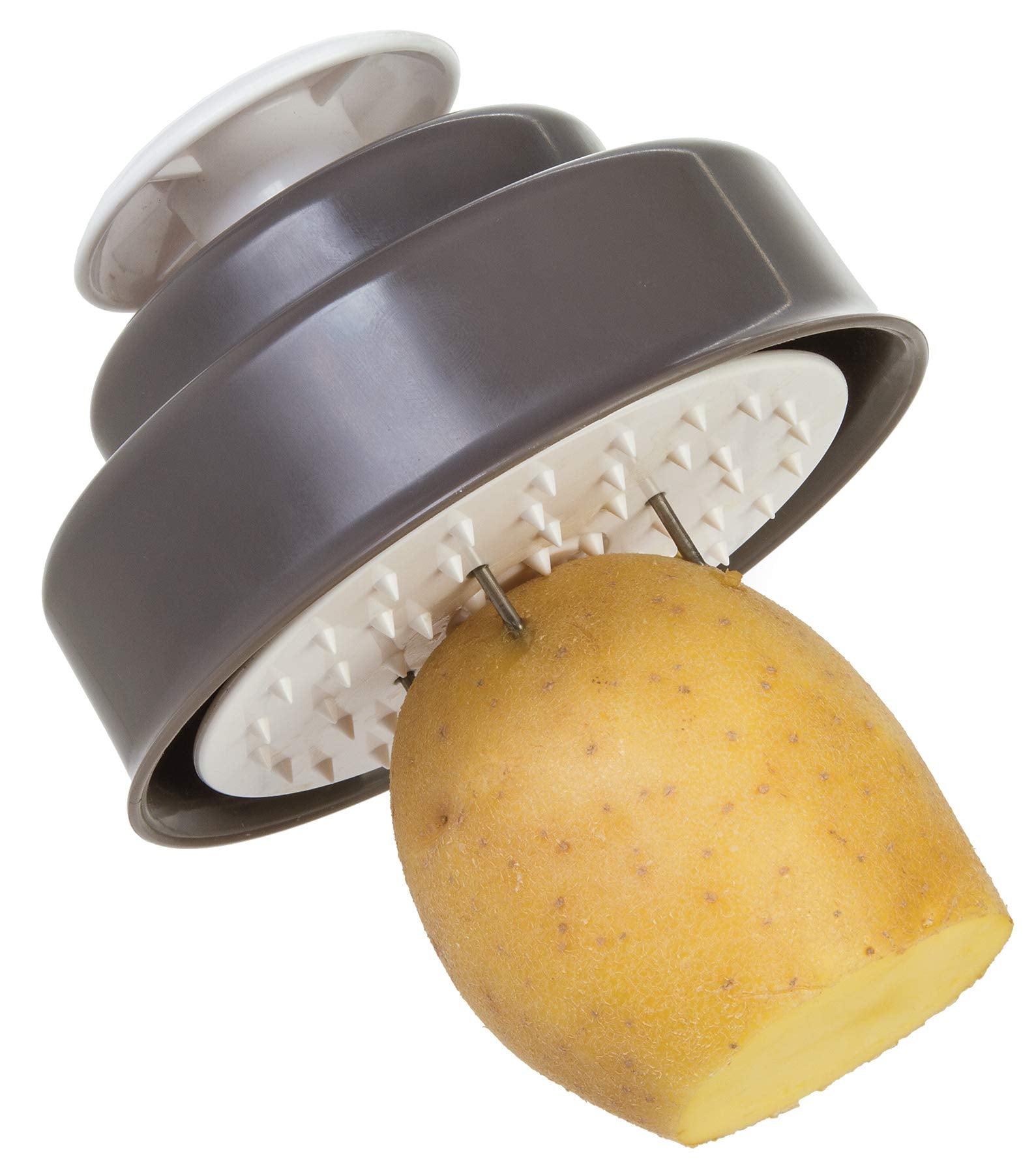 PL8 next to chef knife to show compact size and professional performance