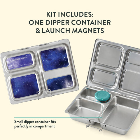 PlanetBox Launch packed and in use outdoors showing robust kit for school, work, or hiking convenience