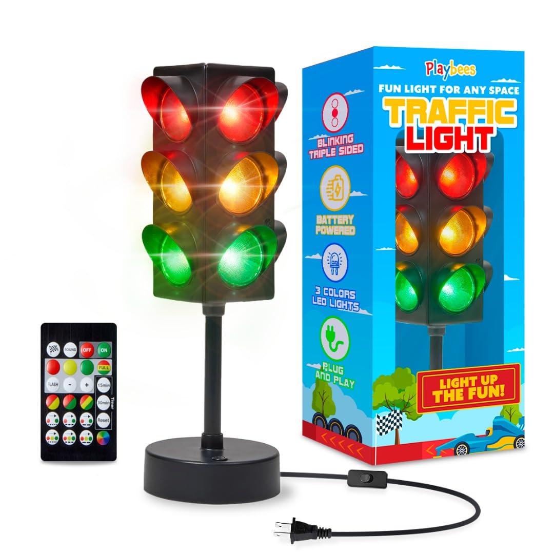 Playbees front view showing red yellow green lights and playful decor benefit