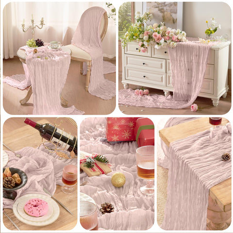 Playieer six stacked runners ready for multiple-table styling needs