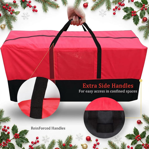PLTCAT bag stored in garage showing space-saving and weather protection