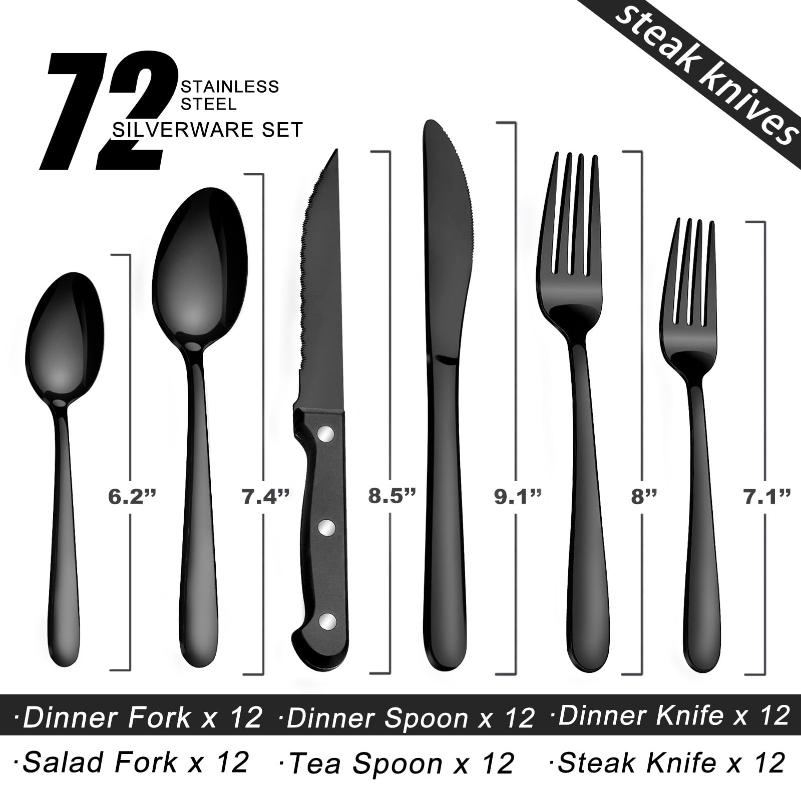 Pleafind dinner fork close-up highlighting mirror polish and comfortable grip