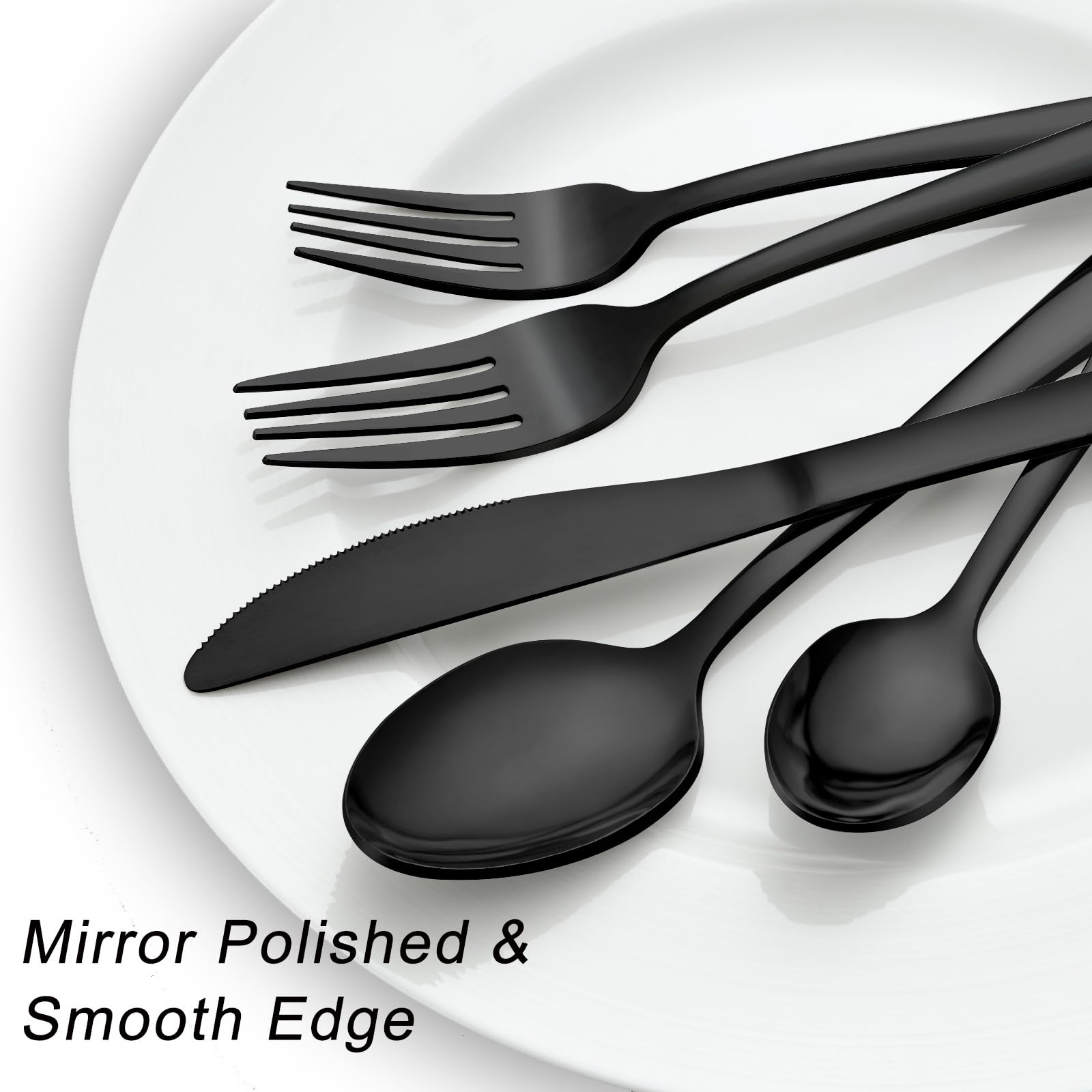 Pleafind steak knife edge closeup showing sharpness and safe slicing benefit