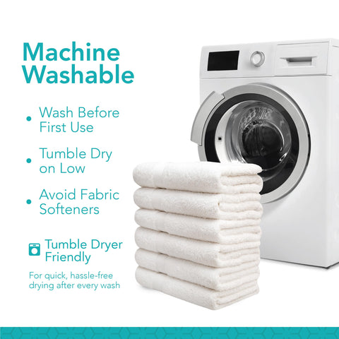 PH Pleasant Home towel beside sink demonstrating 24-by-50-inch size scale