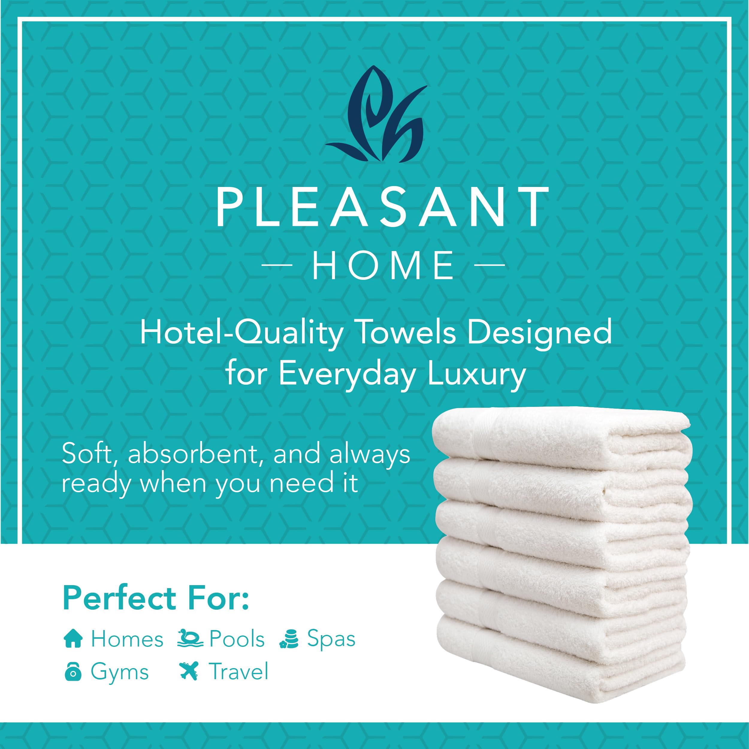 PH Pleasant Home folded towel close-up showing plush cotton texture and comfort