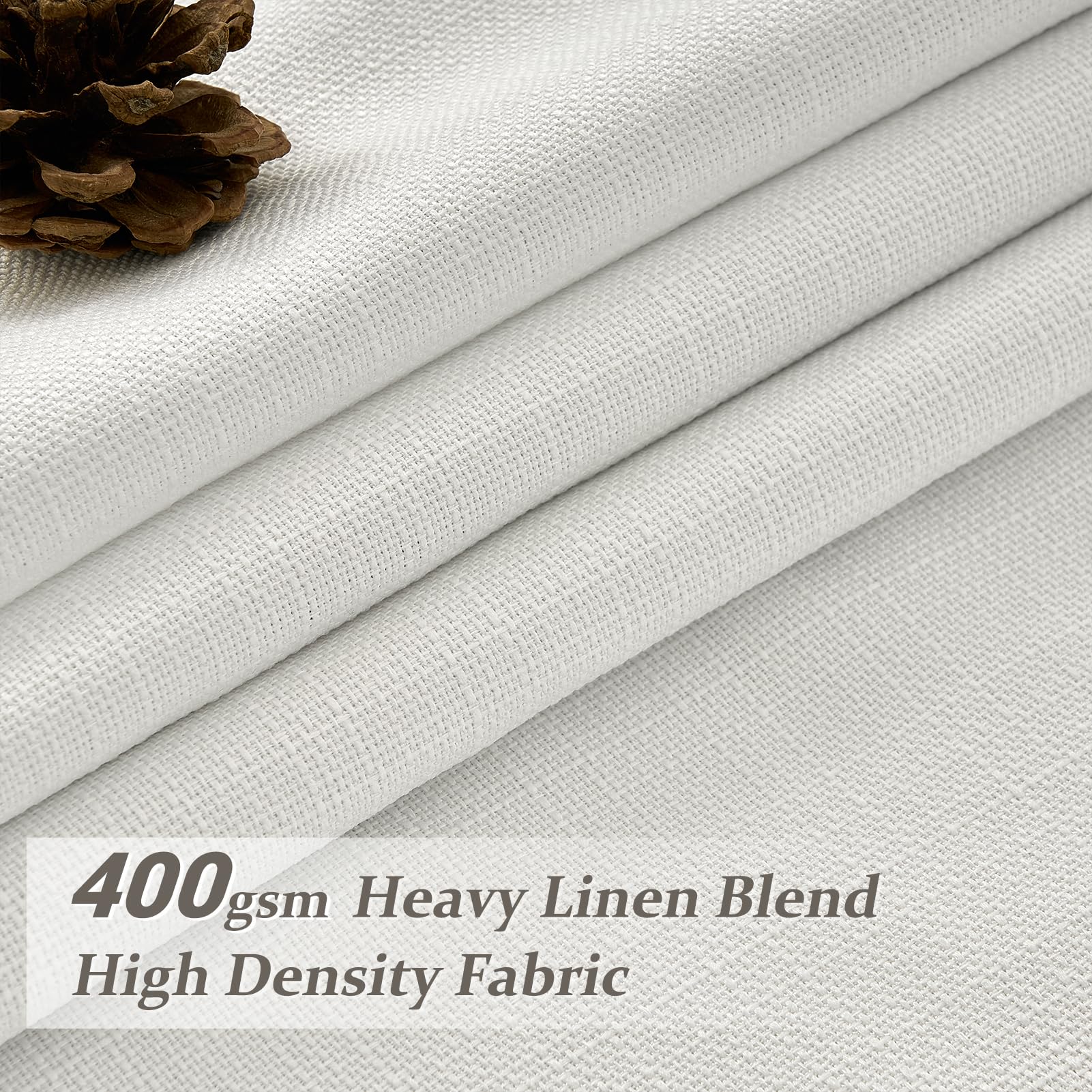 PleatedDrapes close-up of linen texture highlighting rich tactile finish