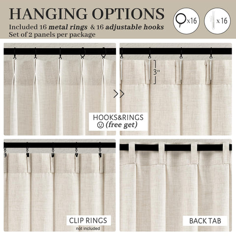PleatedDrapes curtain installed in living room creating cozy filtered light and ambience