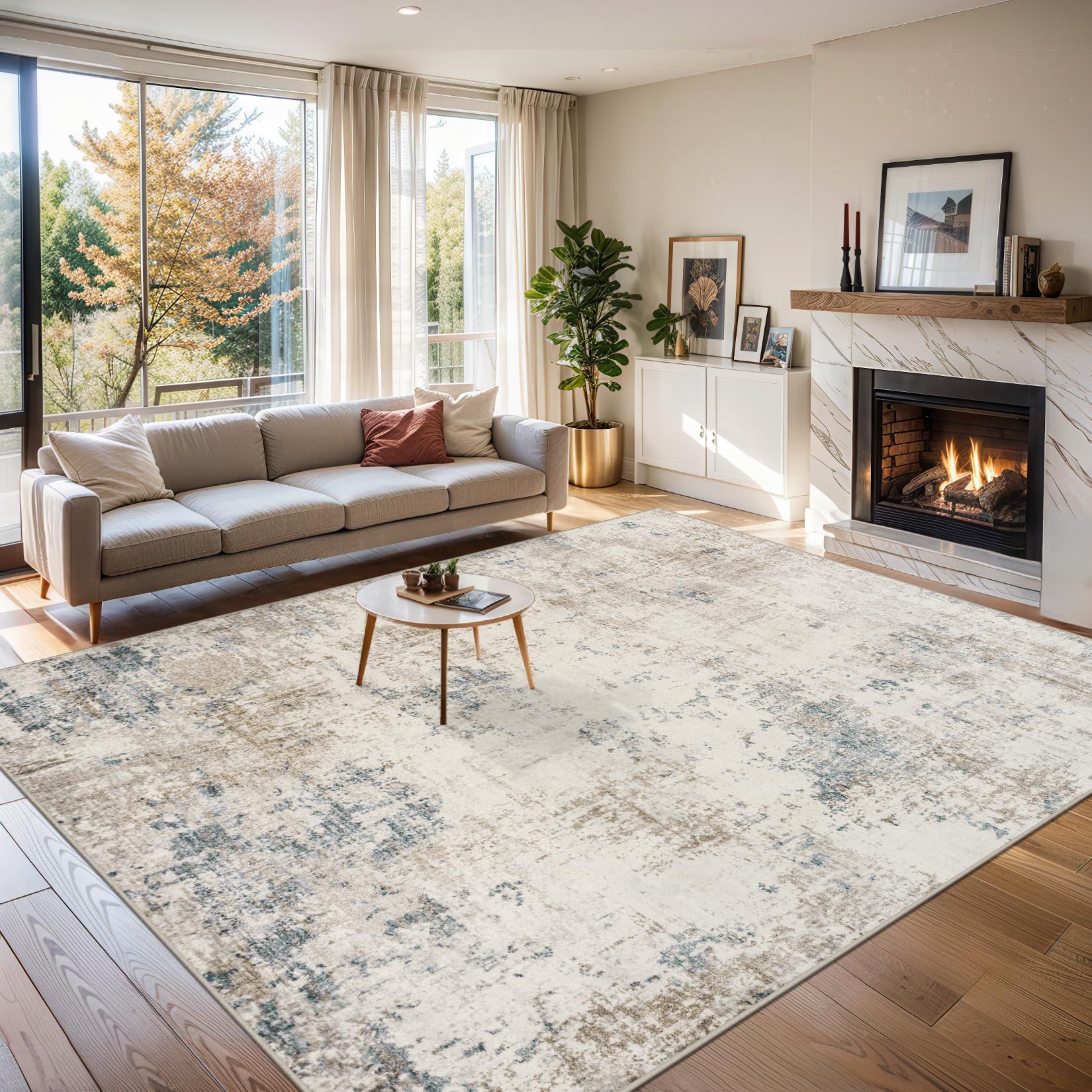 PLHXFR underside showing TPE non-slip backing that secures rug to hard floors and reduces slips