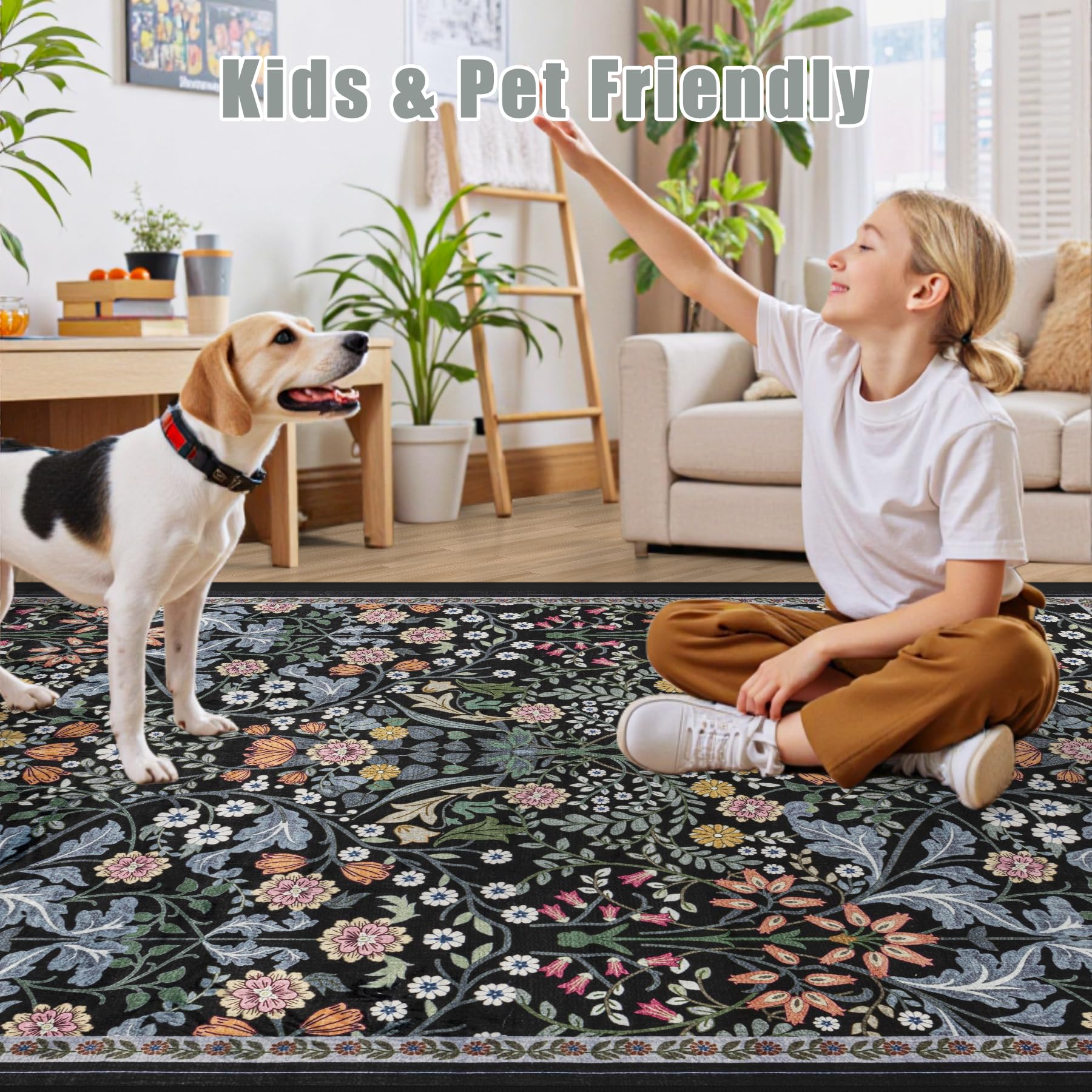 PLHXFR rug in child’s playroom showing soft, skin-friendly area for play