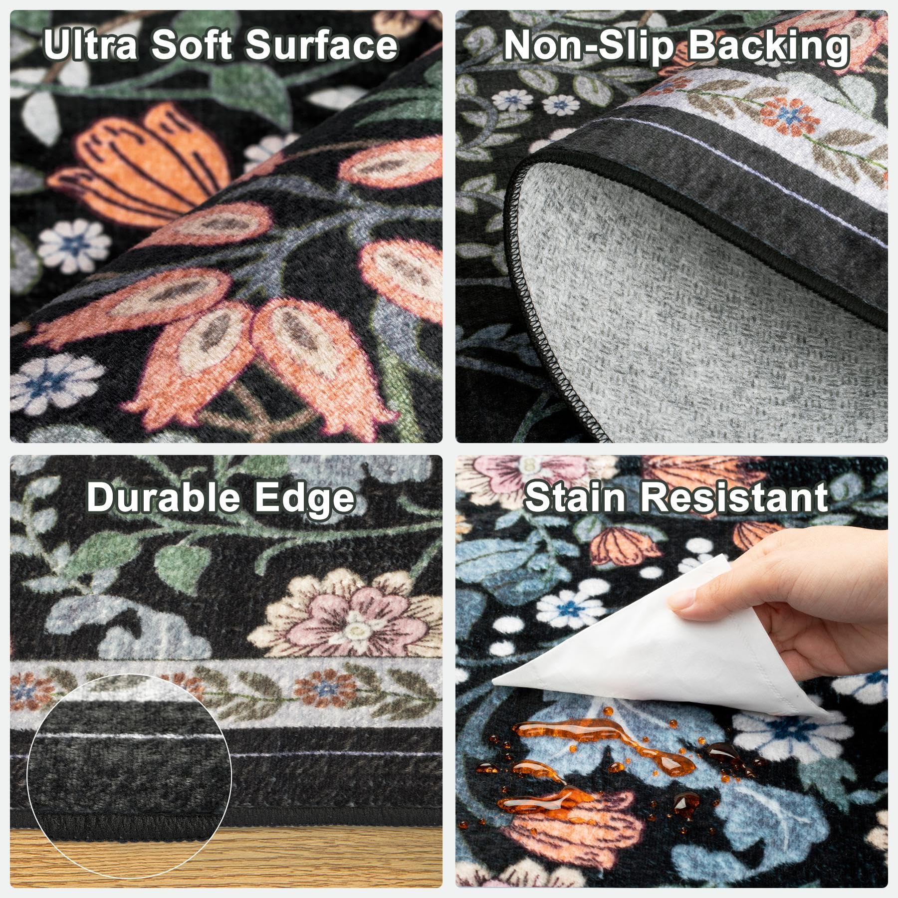 PLHXFR rug installed in dining room showing spill-friendly, durable surface