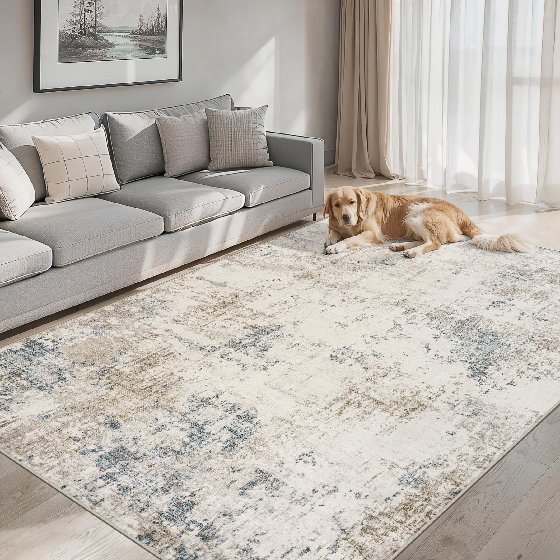PLHXFR rug laid flat after ironing illustrating quick crease removal and ready-to-use finish