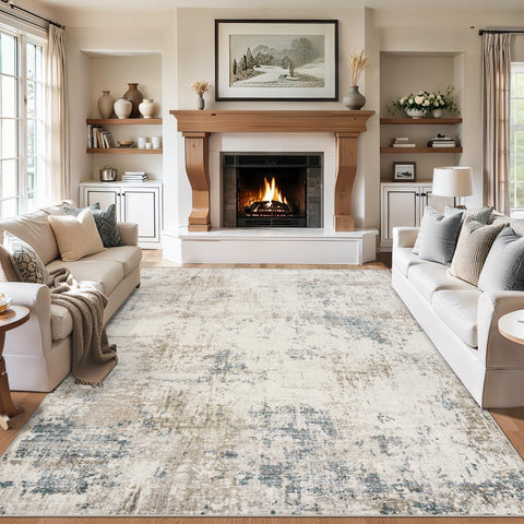 PLHXFR rug with child and pet playing demonstrating skin-friendly materials and easy cleaning