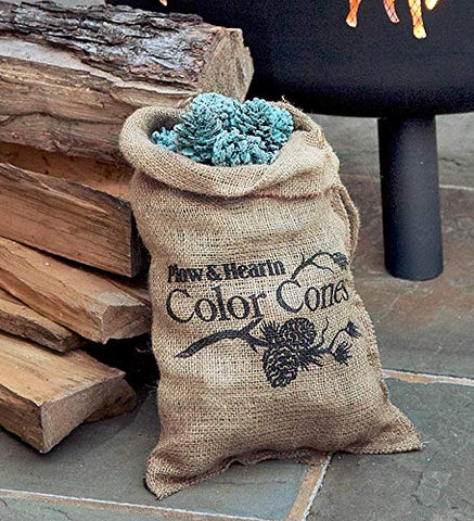 Plow & Hearth close-up of pine cone texture and coating detail for vivid flames