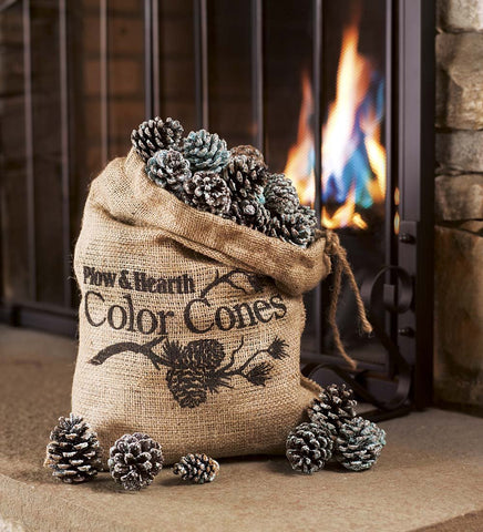 Plow & Hearth cones used during a backyard gathering enhancing ambience