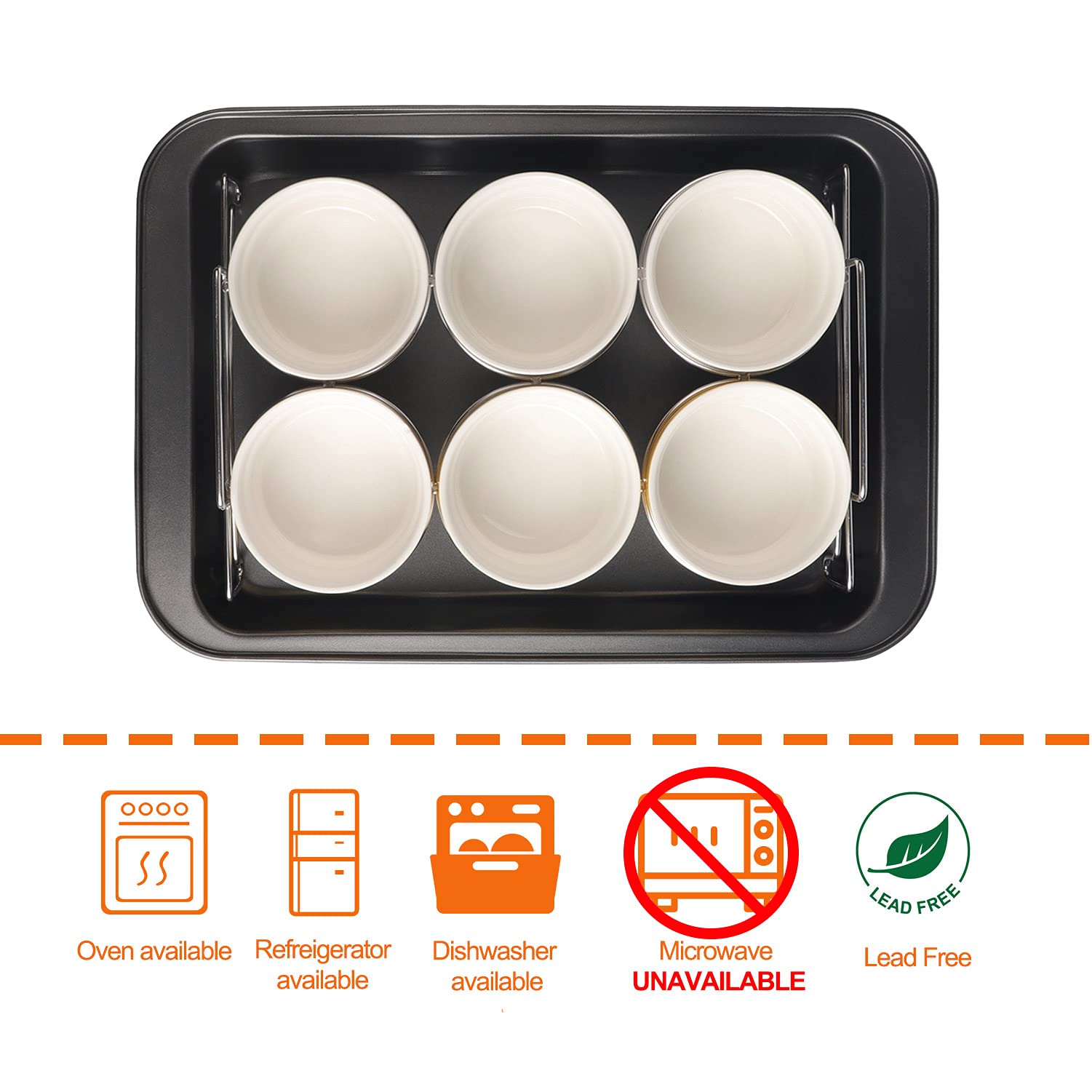 PLSFIT stacked ramekins in cabinet showing space-saving storage benefit