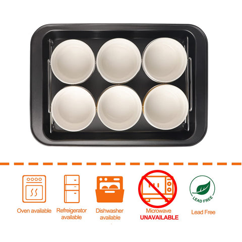 PLSFIT stacked ramekins in cabinet showing space-saving storage benefit